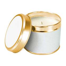 Private Label Candles - Gold Tin - Minimum 250 pcs