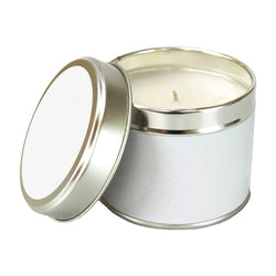 Private Label Candles - Silver Tin - Minimum 250 pcs