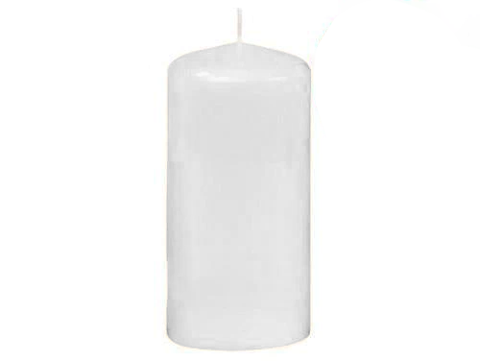 80mm x 150mm White EU Made Pillar Candles (12 Candles)