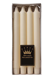 8 Inch Ivory EU Made Stearin Dinner Candles With Self Fitting Base (30 Candles)