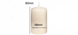 48mm x 80mm Ivory EU Made Pillar Candles (30 Candles)