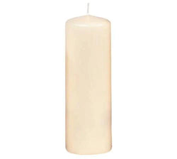 68mm x 200mm Ivory Pillar Candles (12 Candles)