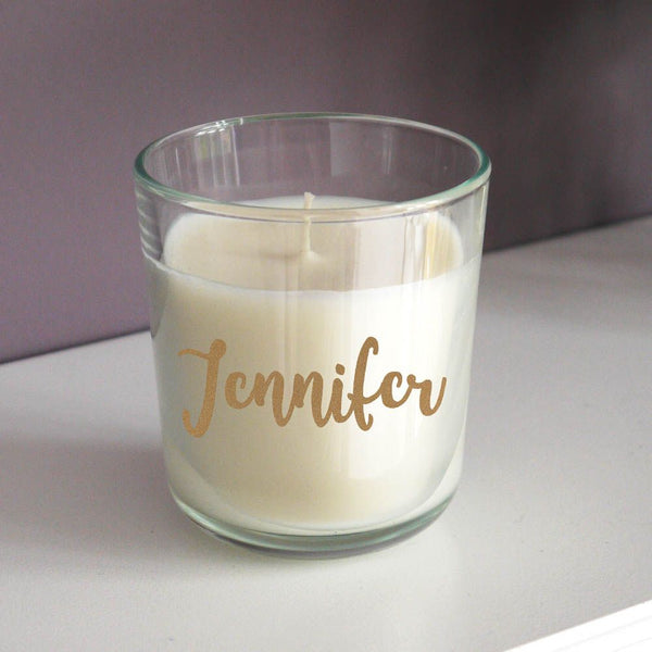 Personalised Gold Name Scented Candle (Approx 7 Day Delivery Time)