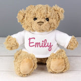 Personalised Pink Name Only Teddy Bear (Approx 7 Day Delivery Time)