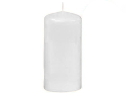 80mm x 150mm White Pillar Candles (12 Candles)