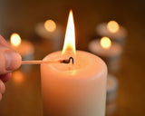 48mm x 80mm Ivory EU Made Pillar Candles (30 Candles)