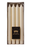 8 Inch Ivory Stearin Dinner Candles With Self Fitting Base (30 Candles)
