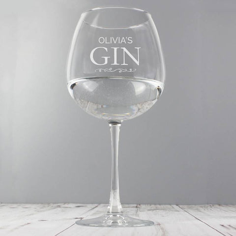 Personalised Gin Balloon Glass (Approx 7 Day Delivery Time)
