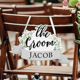 Personalised The Groom Wooden Hanging Decoration
